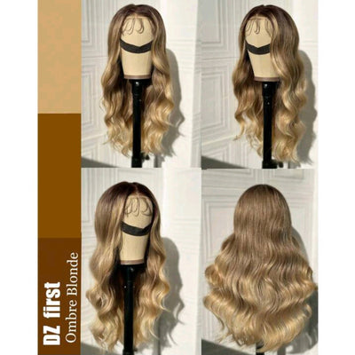 Ombre blonde body wave(human blend)high quality